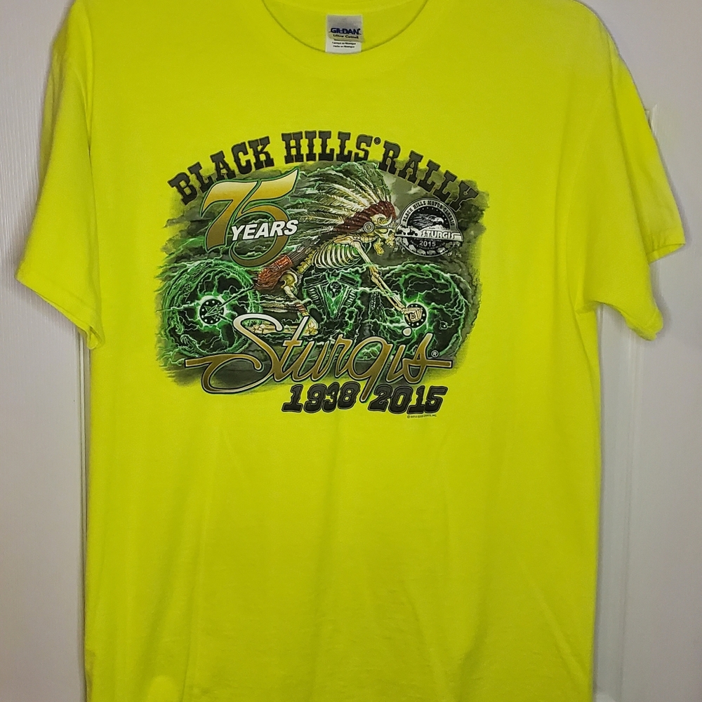 Sturgis Black Hills Rally South Dakota Front Back Motorcycle Biker Tee 75th